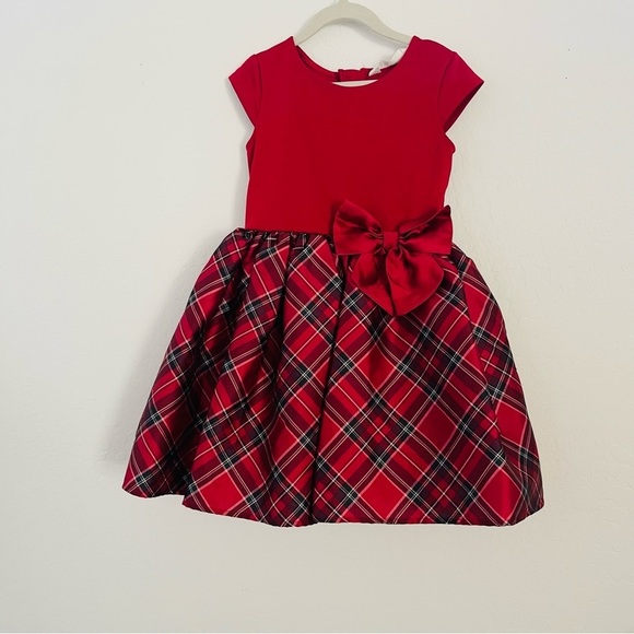 H&M Other - H&M Red Plaid Formal Kids Dress with Bow